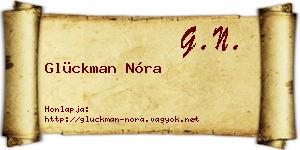 Glückman Nóra névjegykártya