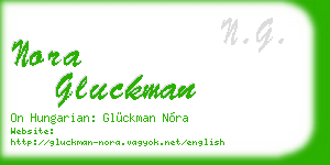 nora gluckman business card