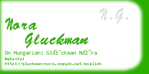 nora gluckman business card